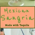 a pinterest image for mexican sangria with text overlay