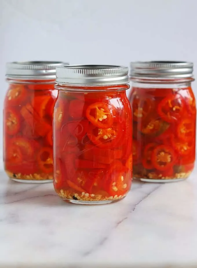 jars of pickled-jalapenos