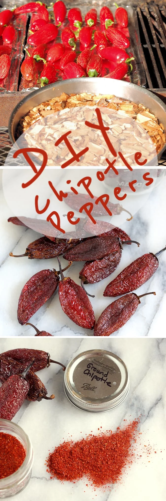 Make your own Chipotle Peppers. There is just one ingredient in this recipe, fresh jalapeno peppers. #howto #diy #homemade #smoked