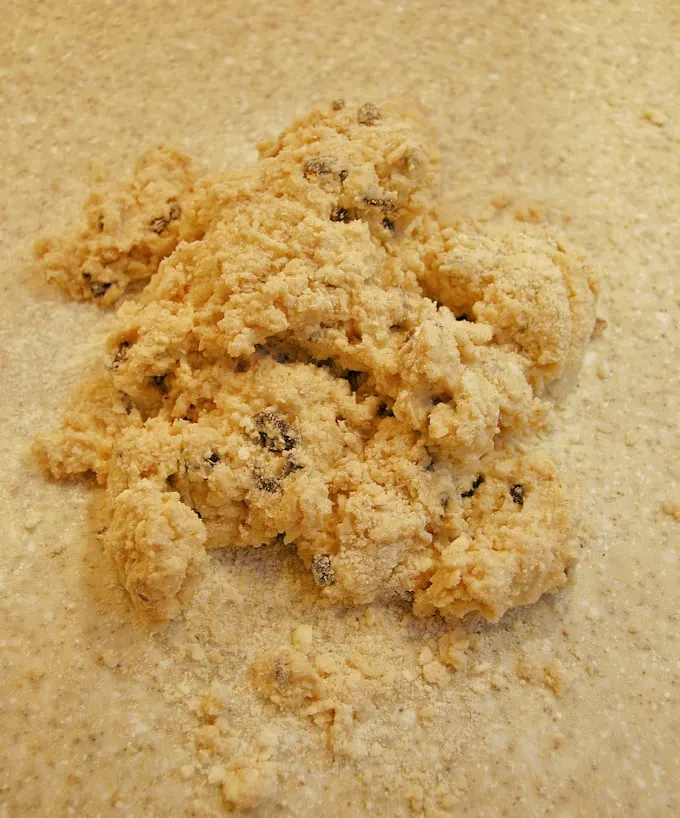 date-spice-scones-dough on a work surface