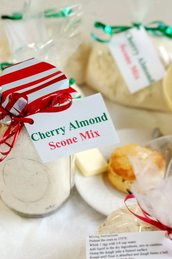 A bag of Homemade Cherry Almond Scone Mix