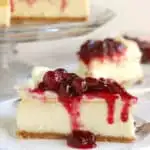 white chocolate cranberry cheesecake