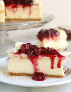 White Chocolate Cranberry Cheesecake