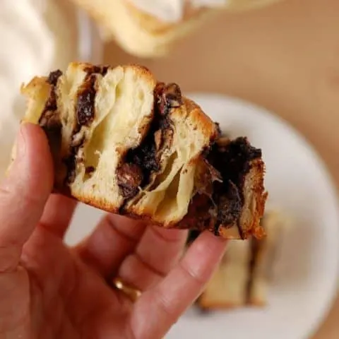 Chocolate Cherry Almond Brioche Buns