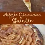 a pinterest image for Apple Cinnamon Galette with text overlay