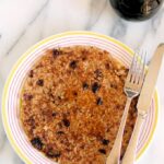 Crispy Oatmeal Pancake with maple syrup
