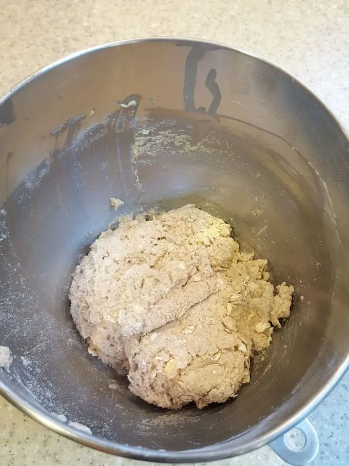 a bowl of oatmeal dough