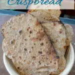 a pinterest image for sourdough rye crispbread