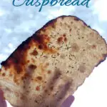 a pinterest image for sourdough rye crispbread