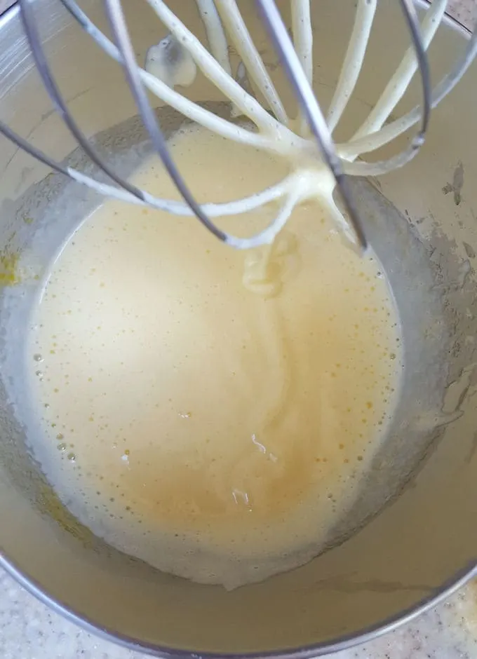 showing a bowl of ribboned eggs