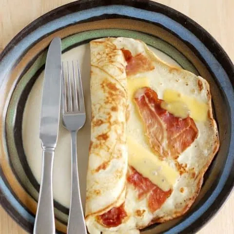 a Savory Dutch Pancake on a plate