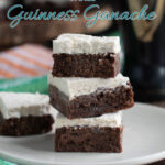 a pinterest image for guinness brownies with text overlay.