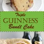 a pinterest image for guinness bundt cake recipe