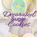 Decorated Sugar Cookie pin with text overlay