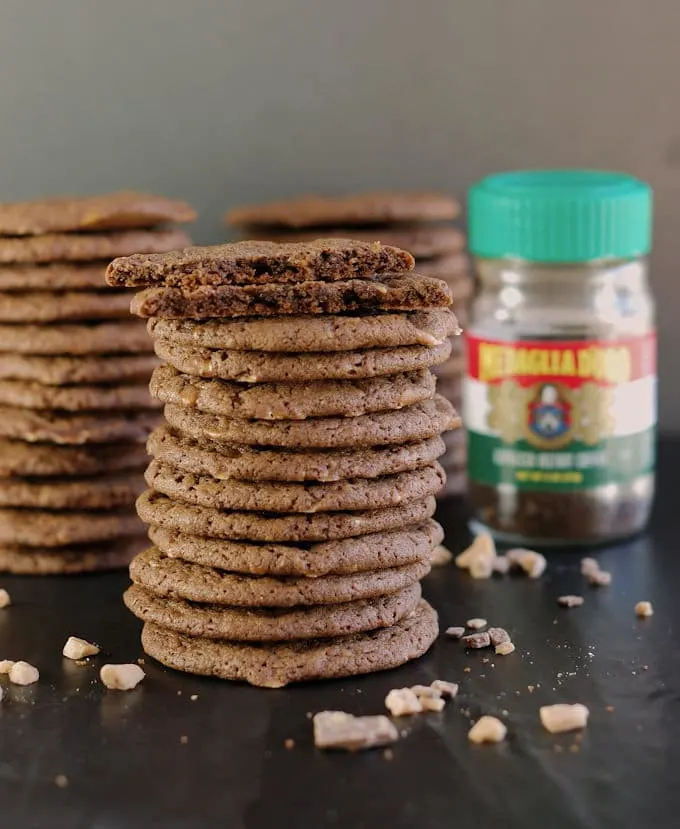 espresso heath chunk cookies