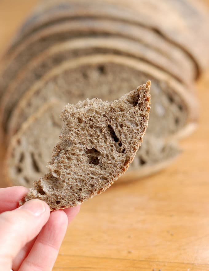 guinness buckwheat bread made with sourdough starter