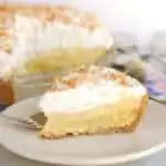 pina colada pie with toasted coconut and rum