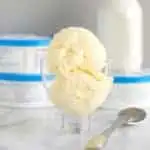 a bowl of creme fraiche ice cream 