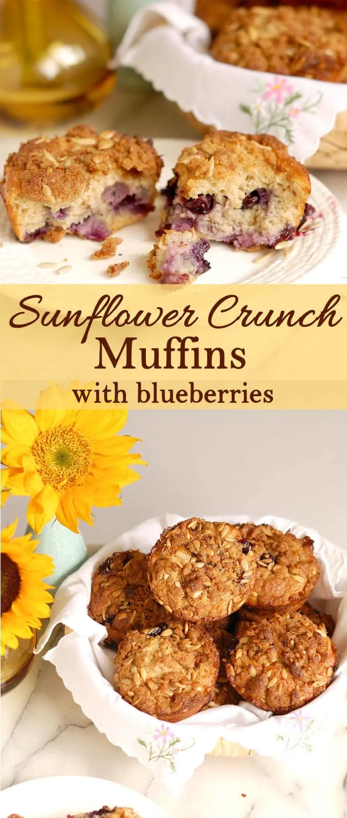 Have you ever baked with sunflower flour? Try it! Sunflower Crumb Muffins are moist and flavorful. Sunflower flour adds richness and great flavor to these yummy bites. #Breadbakers