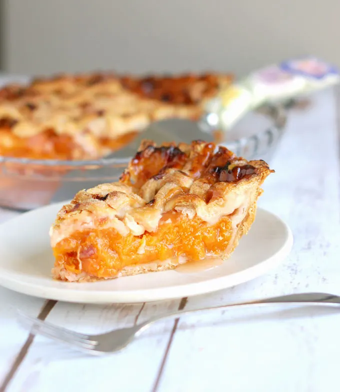  a slice of apricot raspberry pie