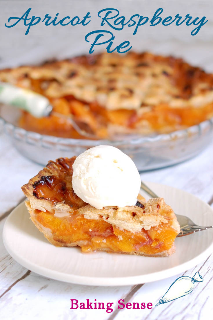 Lattice Top Apricot Raspberry Pie - Baking Sense®