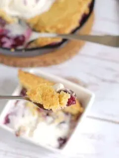 blueberry cornbread cobbler