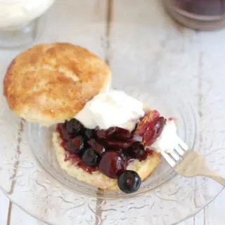 cherry blueberry shortcake