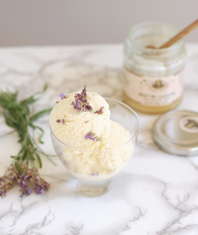 Lavender Honey Ice Cream - Baking Sense