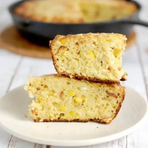 smoked cornbread with bacon