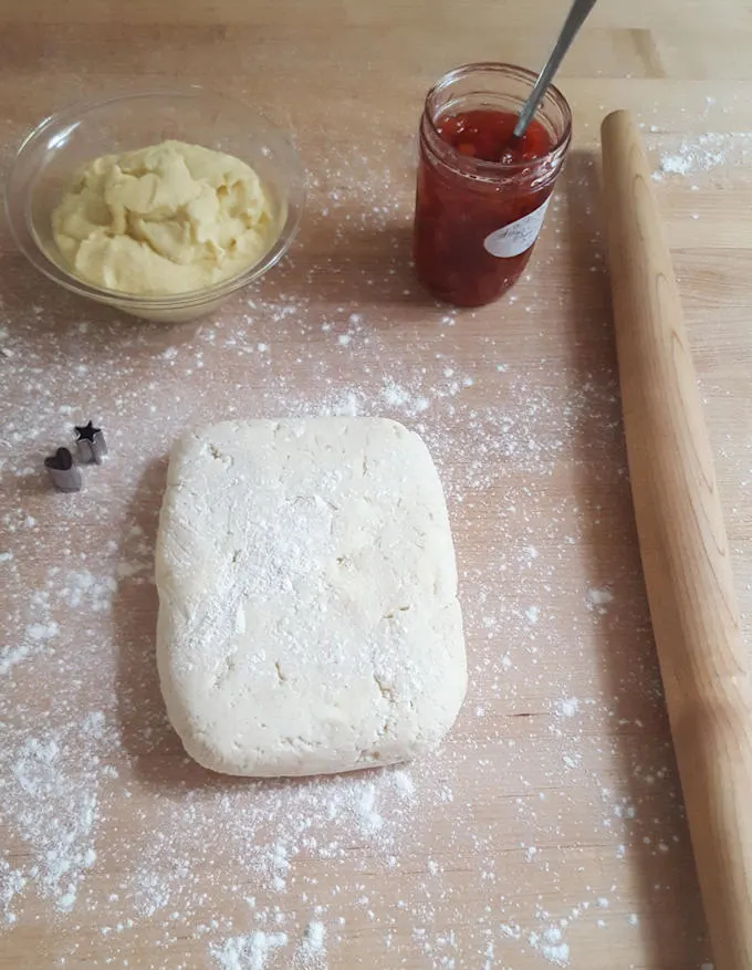 ingredients for sour cherry almond hand pies