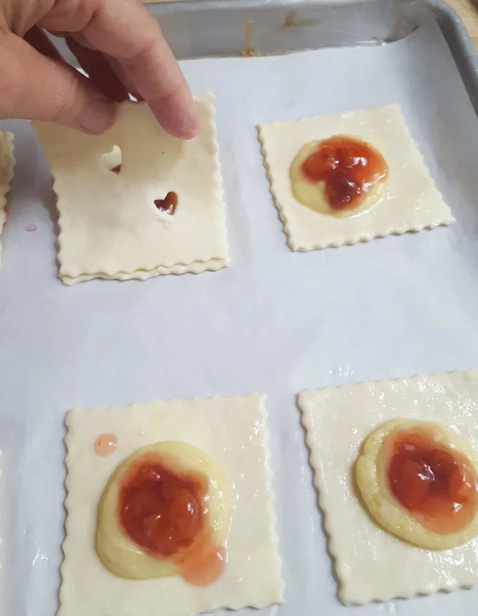 assembling cherry hand pies