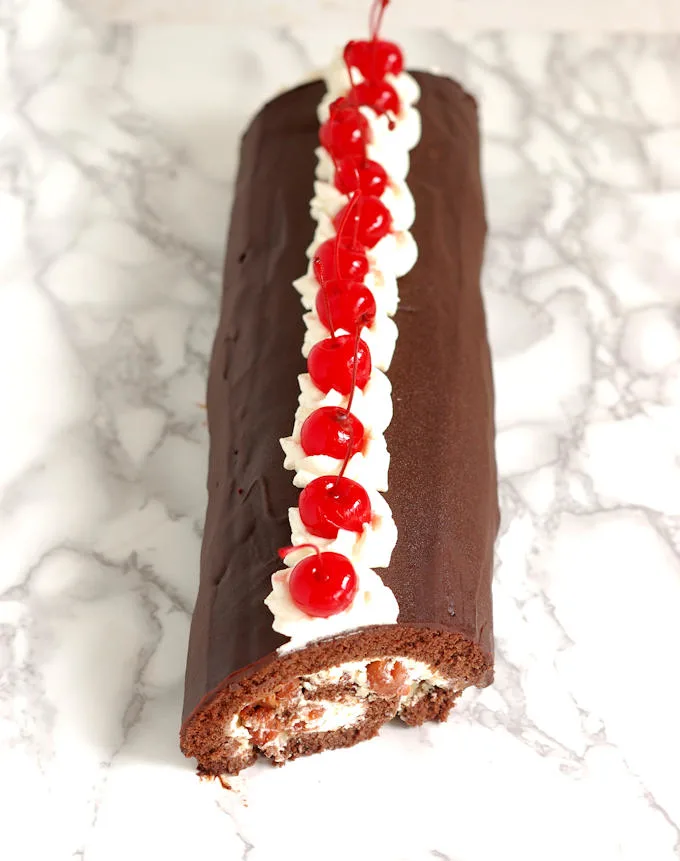 black forest cake roll