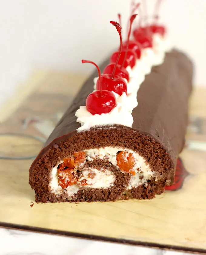 black forest cake roll