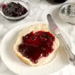 a pinterest image for homemade concord grape jam