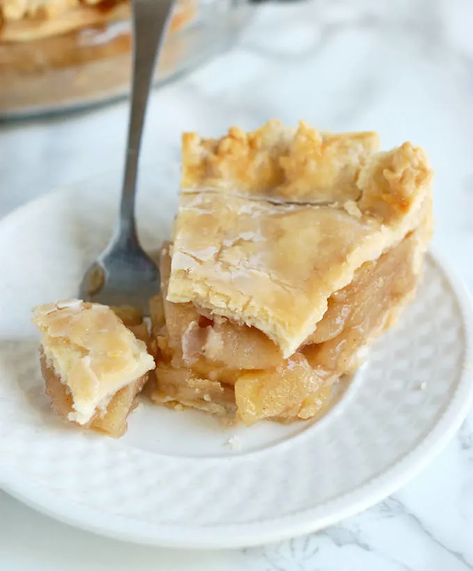 Maple Apple Pie with maple glaze