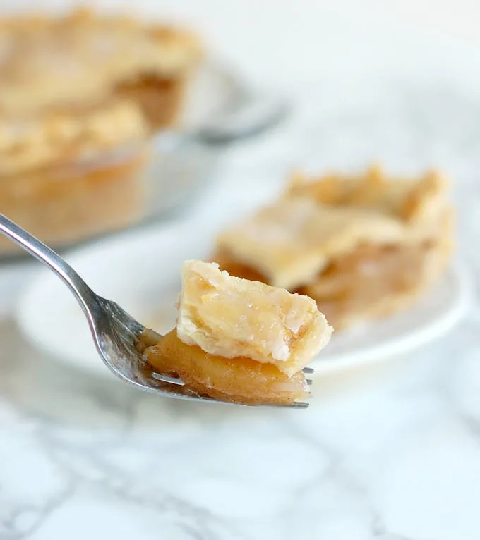 Maple Apple Pie with maple glaze