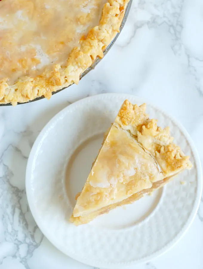 Maple Apple Pie with maple glaze