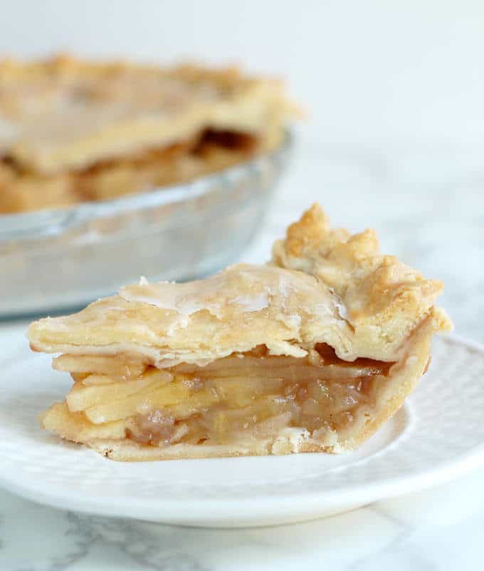 Maple Apple Pie with maple glaze