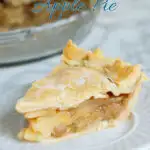 a pinterest image for maple apple pie with text overlay.