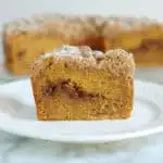 pumpkin coffee cake with walnut streusel