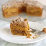 pumpkin coffee cake with walnut streusel