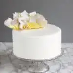 a cake covered with rolled fondant