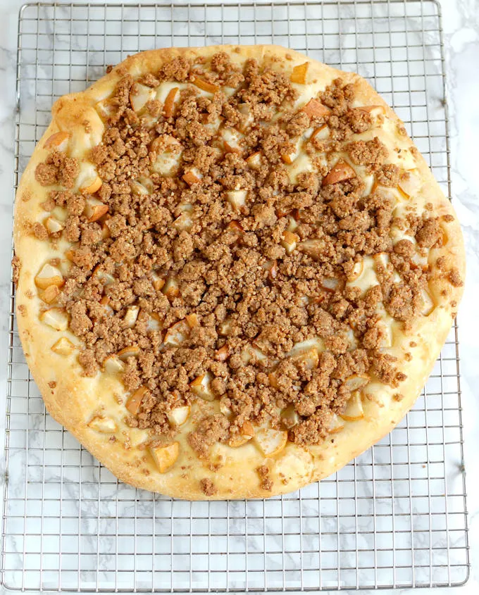 pear & pecan streusel focaccia