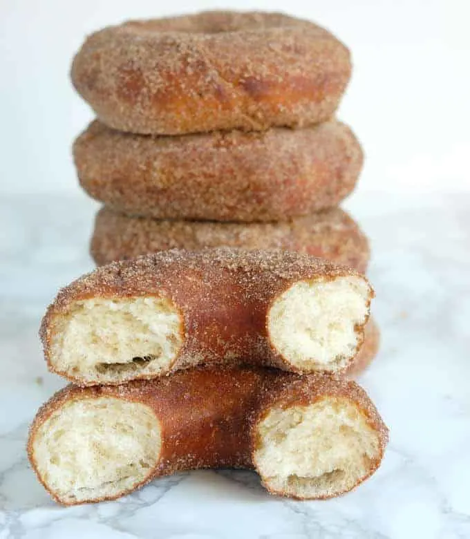 Sourdough Donuts with Cinnamon Sugar