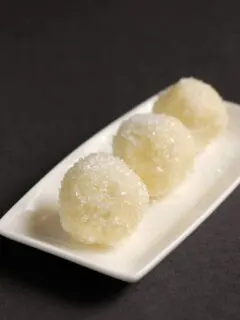 white chocolate ganache snowball truffles
