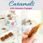a pinterest image for apple cider caramels with text overlay.