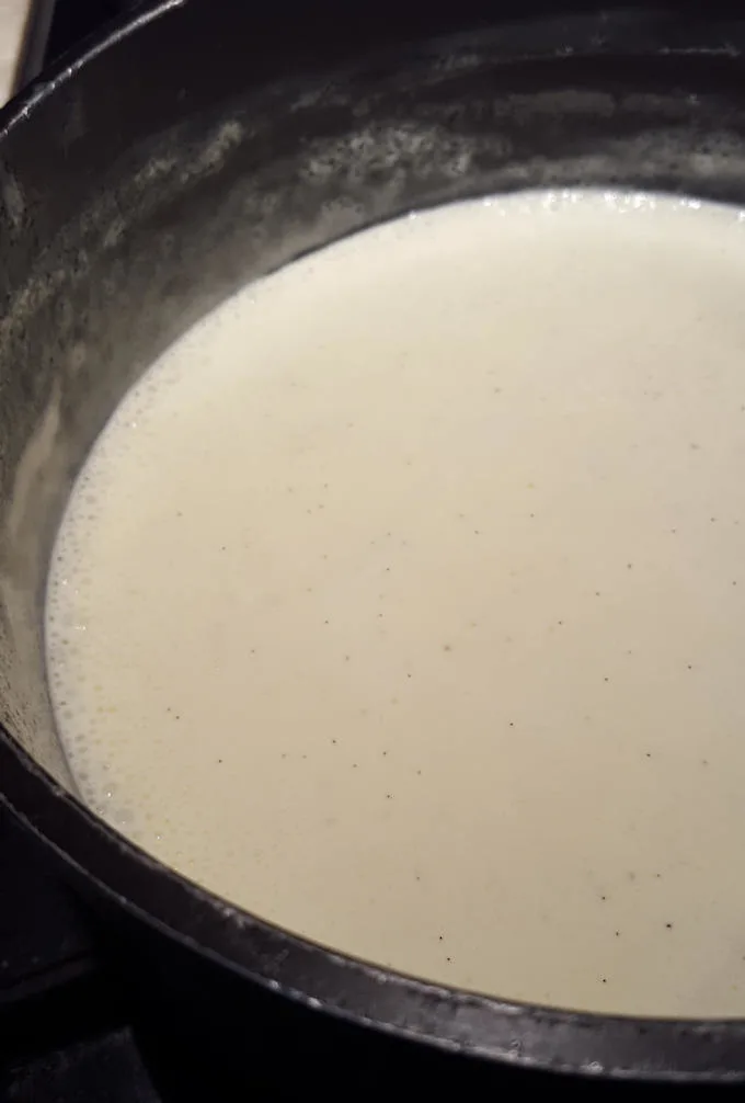 a pot of scalding milk