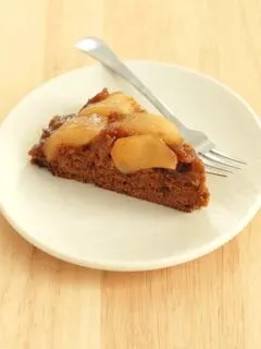 pear upside down gingerbread cake