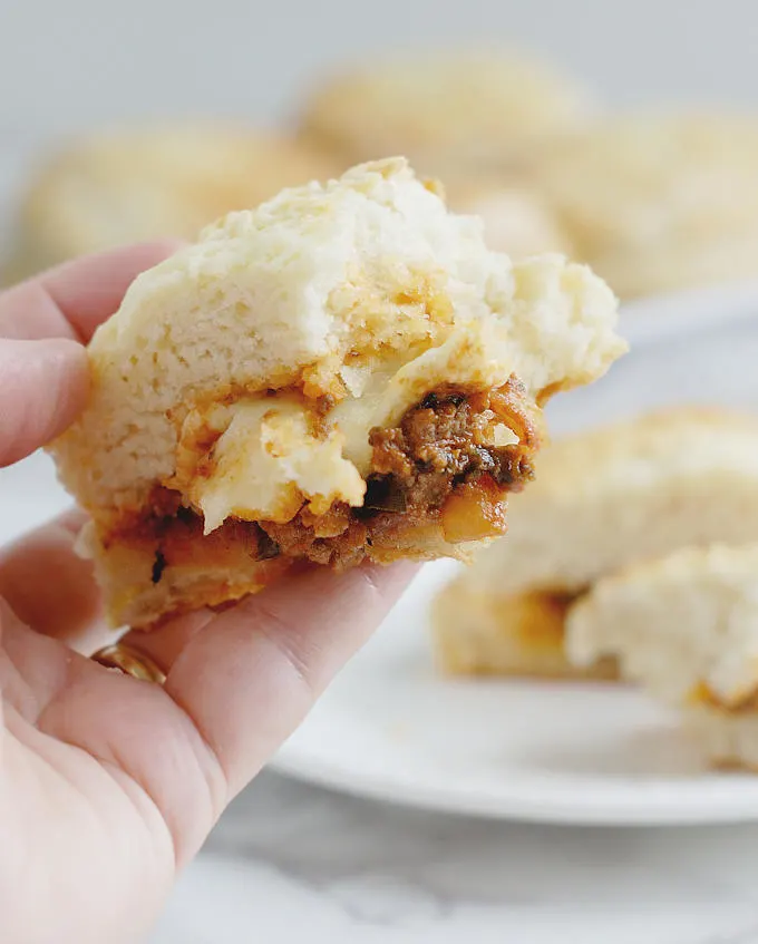 Sloppy Joe Stuffed Biscuits