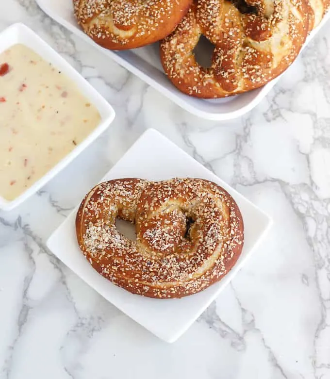 sourdough soft pretzels